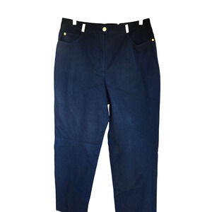 St. John Sport Navy Stretchy Cotton Jeans 14